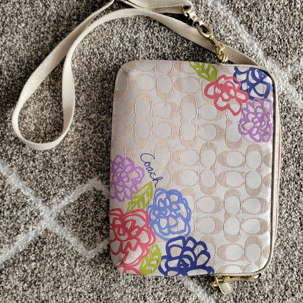 Coach iPad or 10" tablet padded crossbody